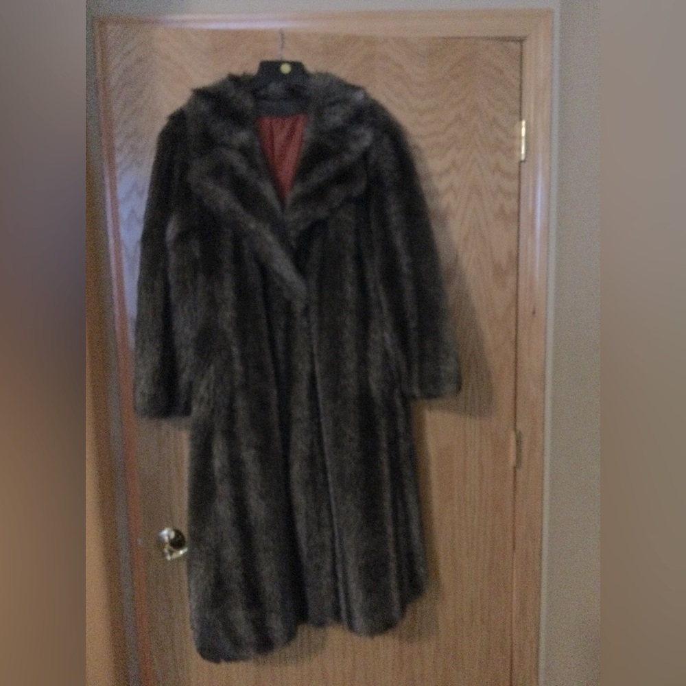 Vintage Faux Racoon Fur coat